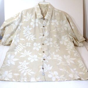 Vintage Tommy Bahama Men’s 100% Silk Hawaiian Camp Shirt Floral Size XL